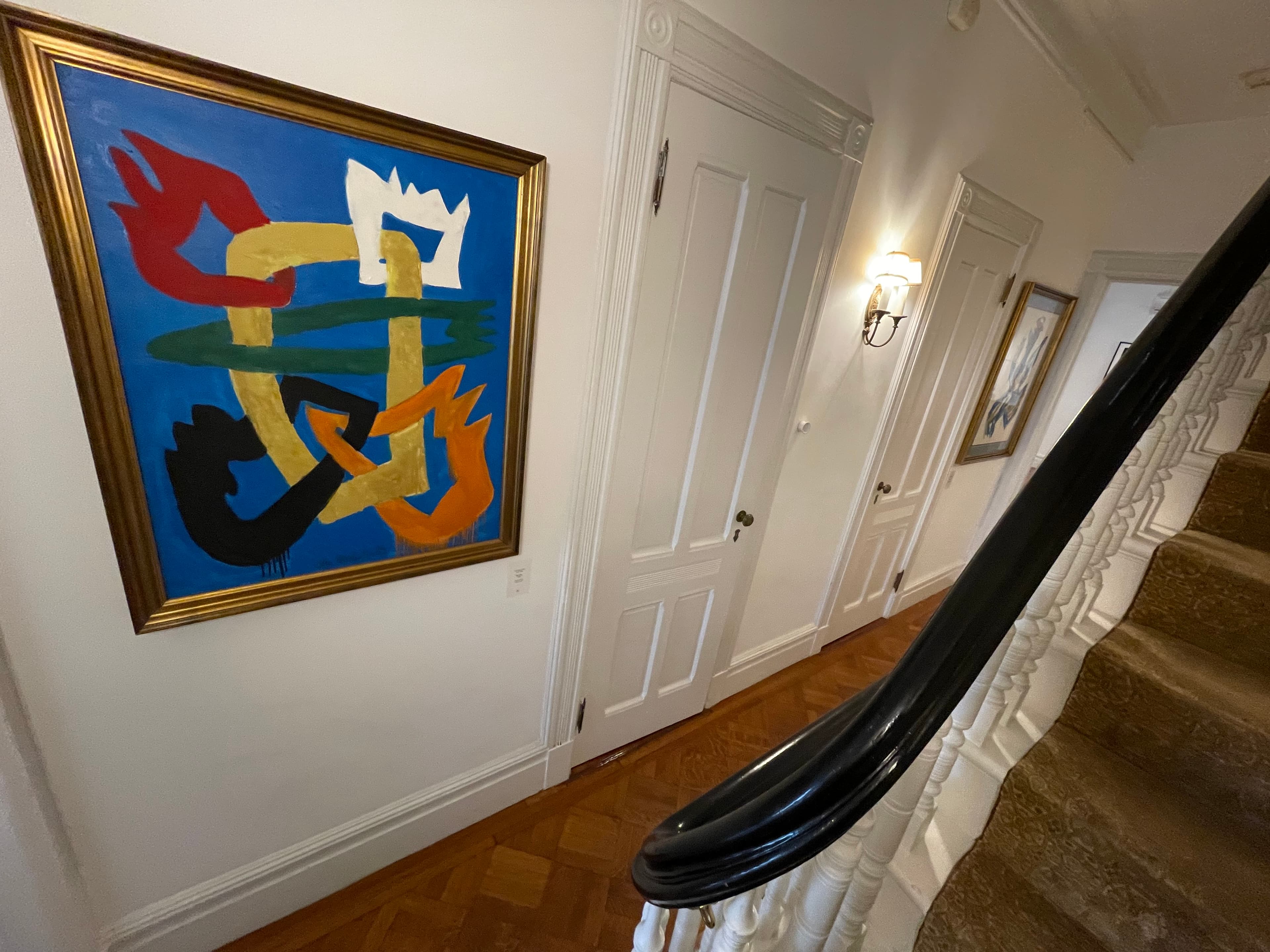 Installation view, staircase hall — Influences of Time, 2022